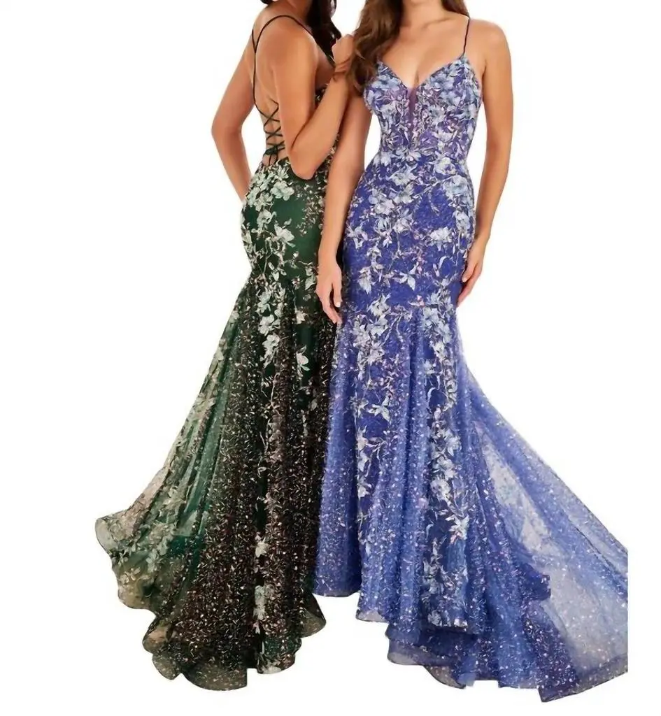 Ellie Wilde Ellie Wilde - Glitter Mermaid Prom Gown