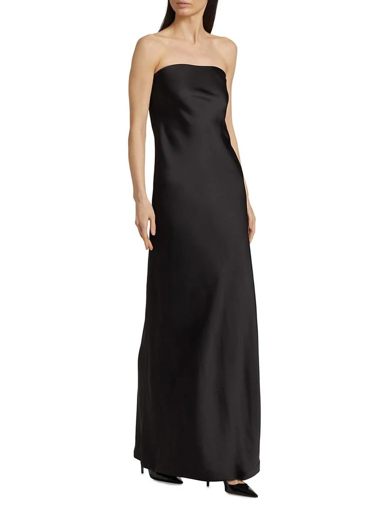 Norma Kamali Satin Bias Strapless Gown 2