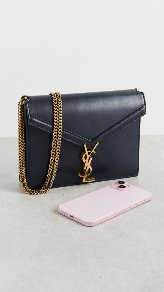 What Goes Around Comes Around YSL Navy Calfskin Cassandra Chain Bag