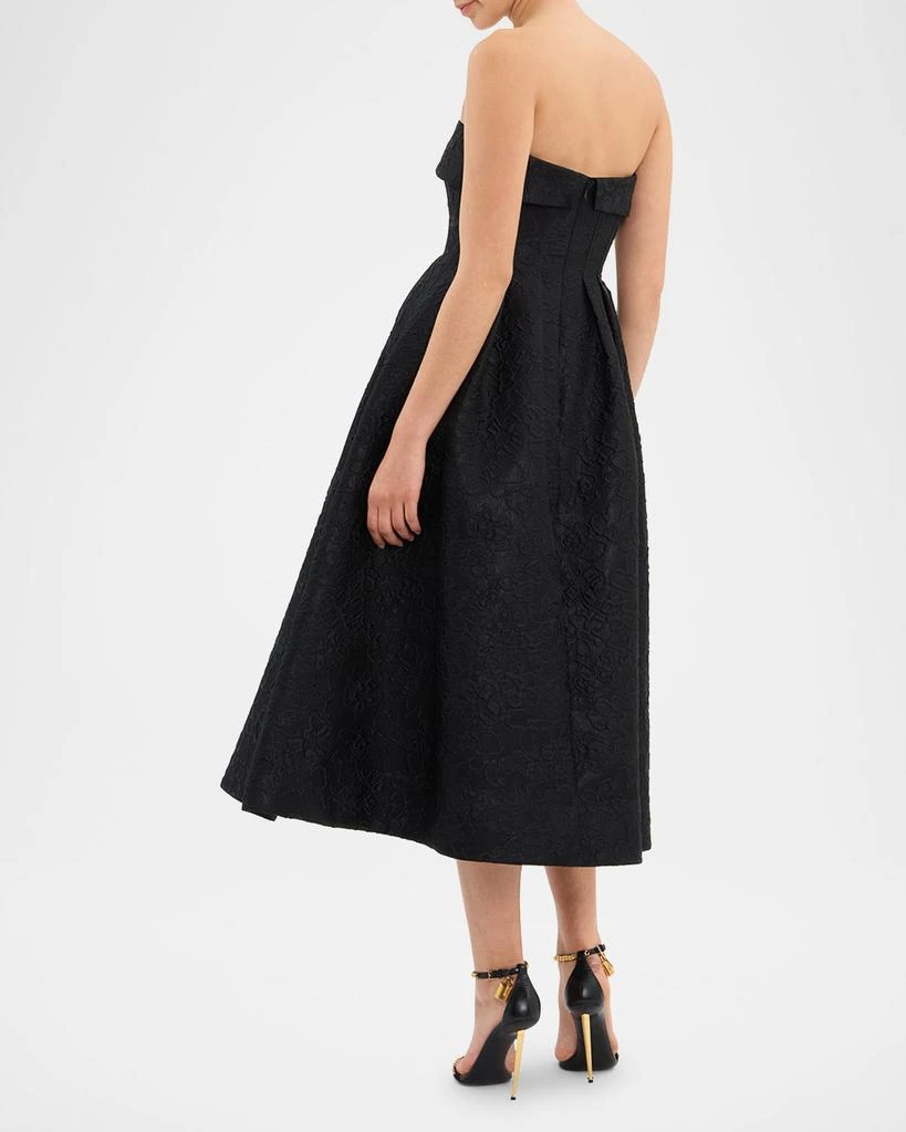 REBECCA VALLANCE Esther Strapless Midi Dress 3