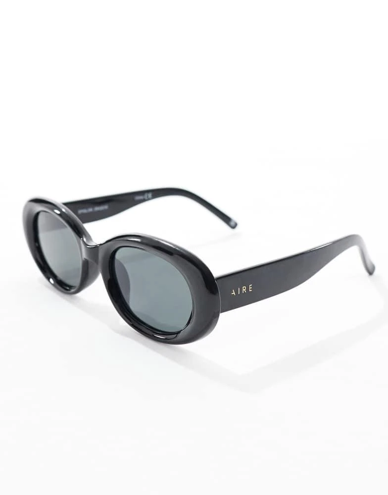 Aire Aire Epsilon oval sunglasses in all black 3
