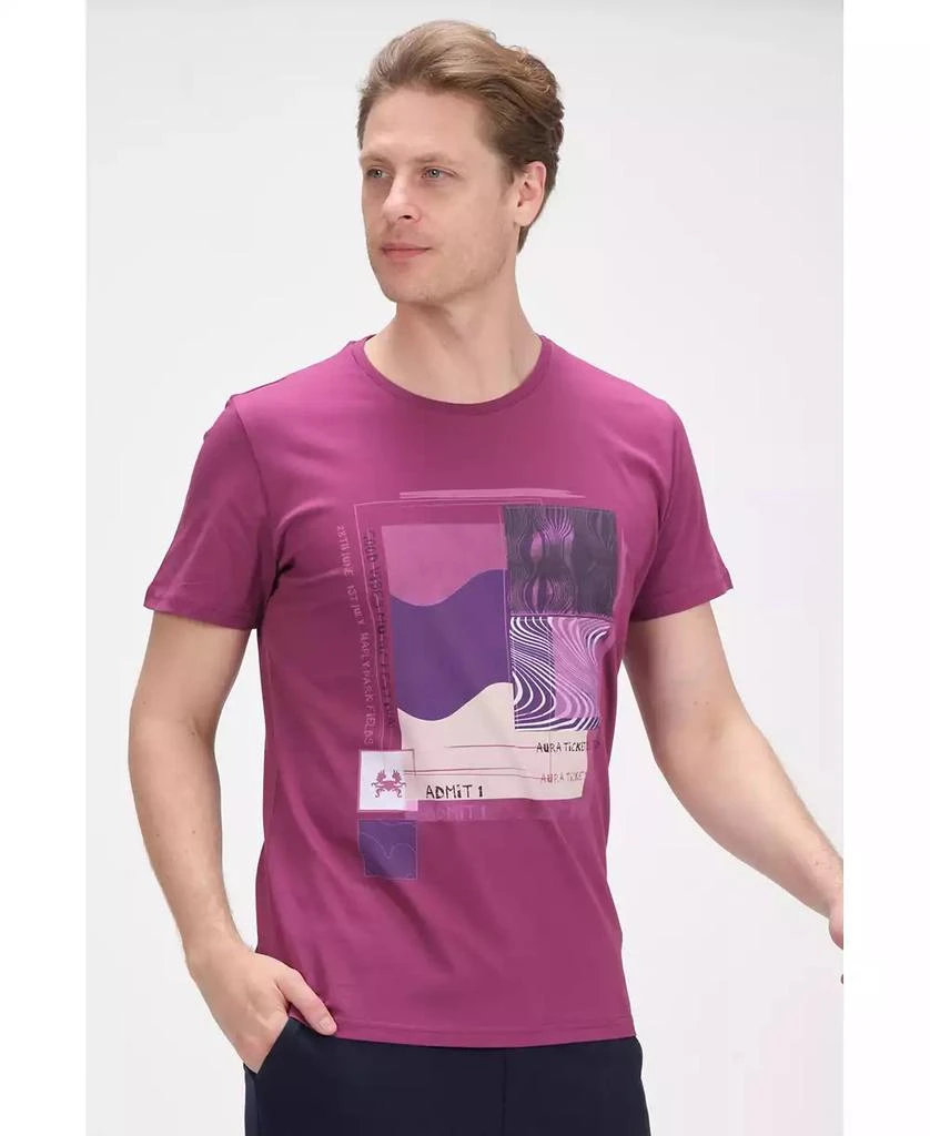 RON TOMSON Men's Modern Print Fitted Admission T-shirt 3