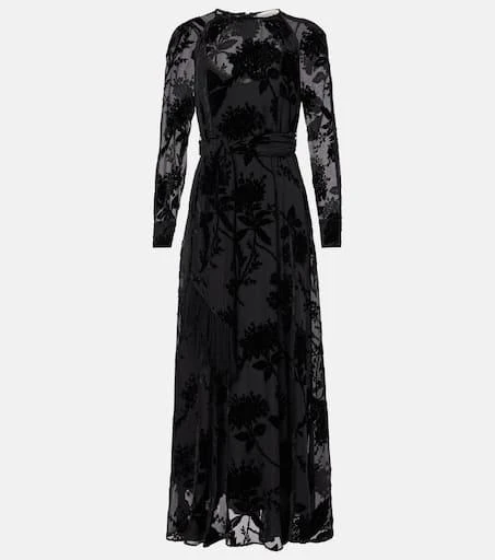 Zimmermann Burnout Sheath floral velvet maxi dress 1