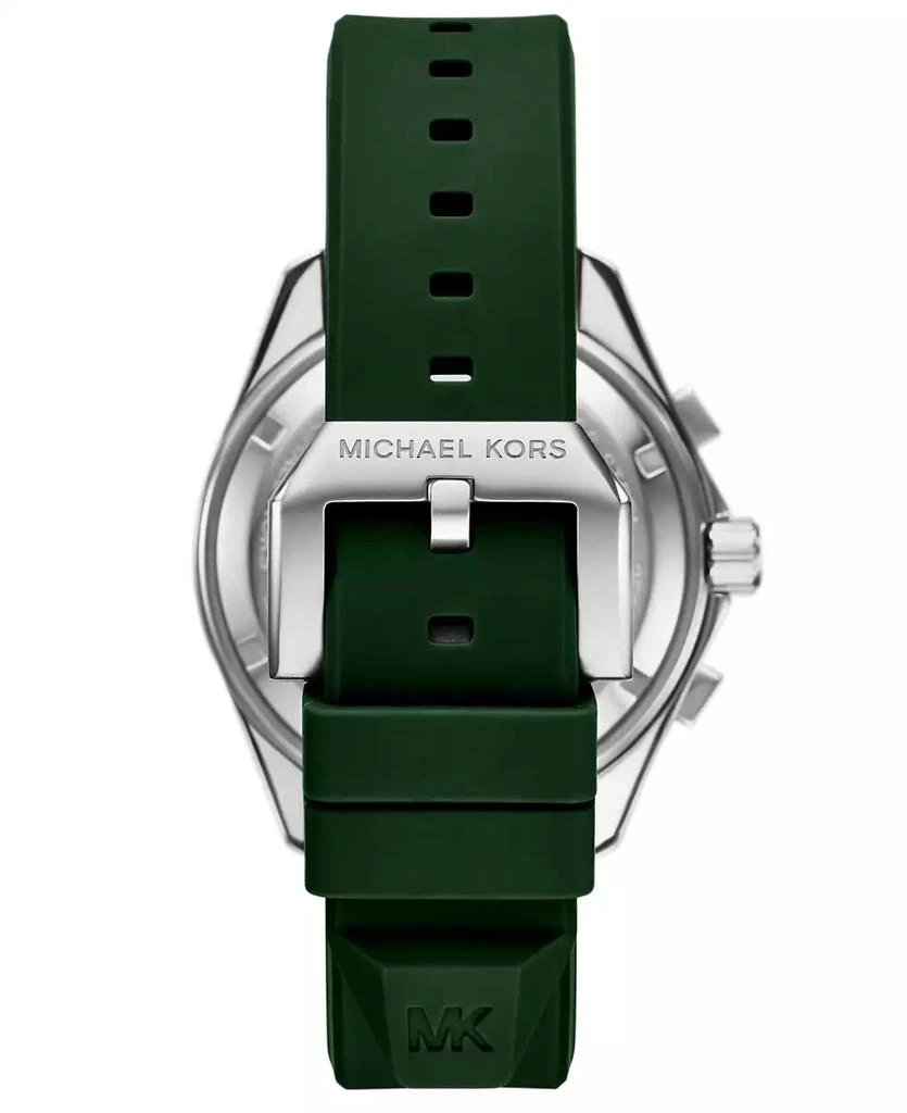 Michael Kors Men's Maritime Chronograph Green Silicone Watch, 45mm 3