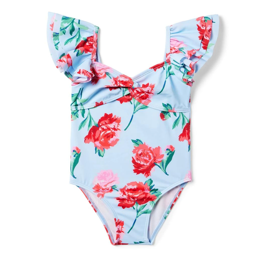 Janie and Jack Floral One-Piece (Toddler/Little Kids/Big Kids) 1