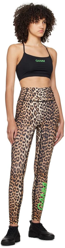 Ganni Brown Active Leggings 4