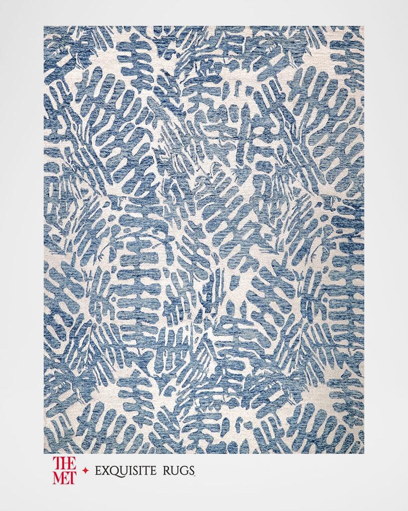 Exquisite Rugs Botanica Hand-Tufted Blue/Ivory Rug, 8' x 10'