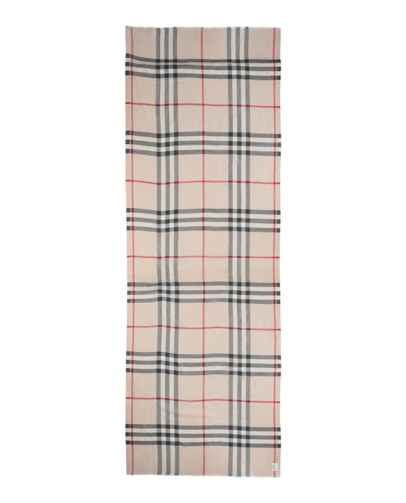 Burberry Check Wool Silk Scarf