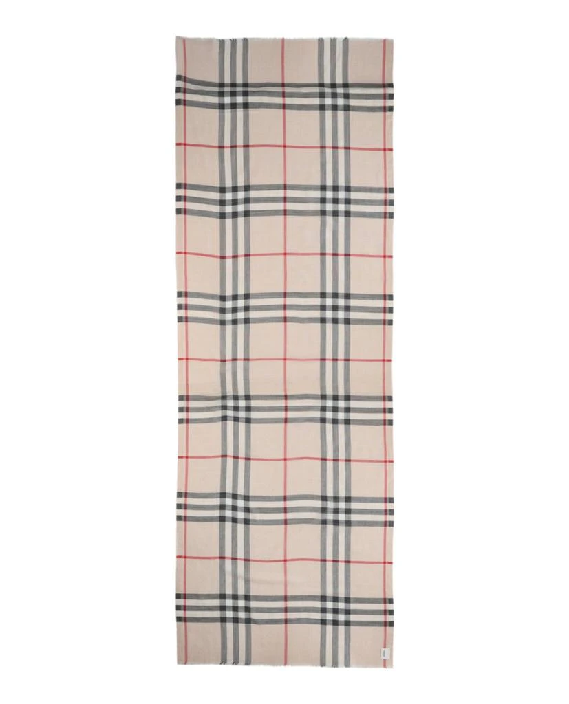 Burberry Check Wool Silk Scarf 1