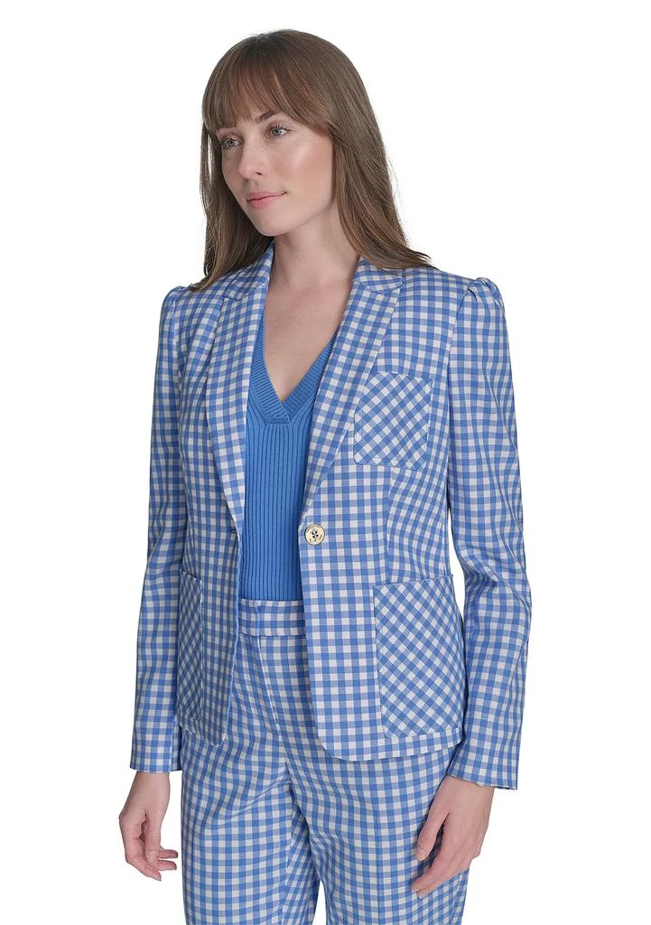 Tommy Hilfiger Women
s One Button Gingham Blazer 3