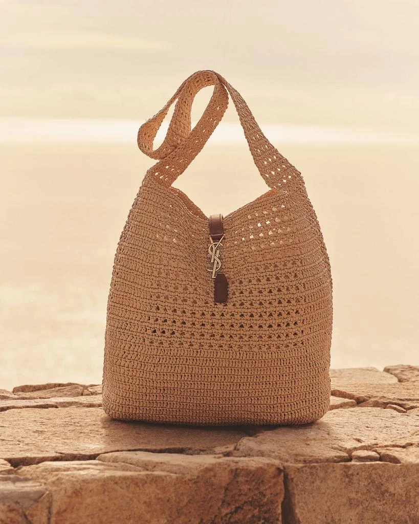 Yves Saint Laurent Hobo YSL Shoulder Bag in Raffia 2
