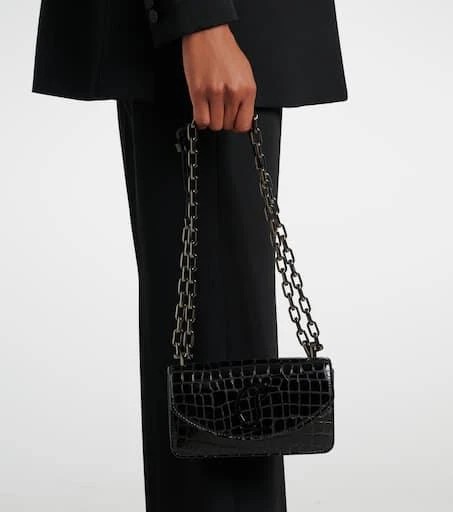 Christian Louboutin Loubi54 croc-effect leather shoulder bag 2