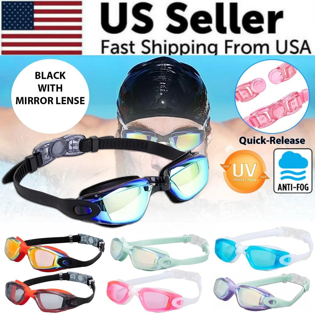 PROXXI Clear Comfortable Swimming Goggles UV- Anti-Fog Swim Glasses Mirror Adult & Kids