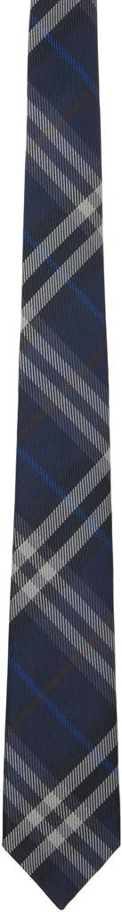 Burberry Navy Check Silk Tie