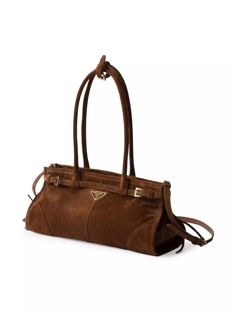 Prada Bonnie Medium Suede Top Handbag 3