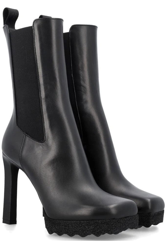 Off-White Off-White Round Toe High Heel Boots 3