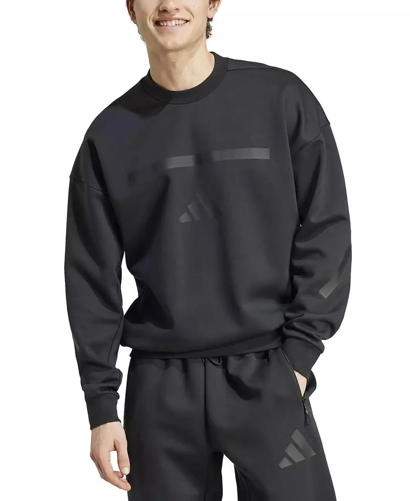 Adidas Men's Relaxed Fit Long Sleeve Crewneck Sweatshirt