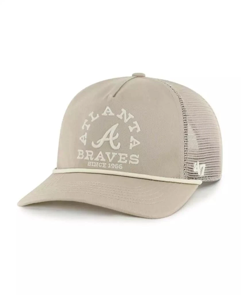 47 Brand Men's Khaki Atlanta Braves Ranchero Adjustable Hitch Hat 1