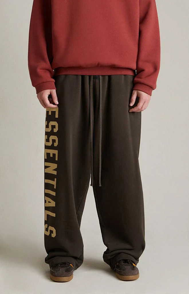 Essentials Brown Heavy Fleece Relaxed Sweatpants 3