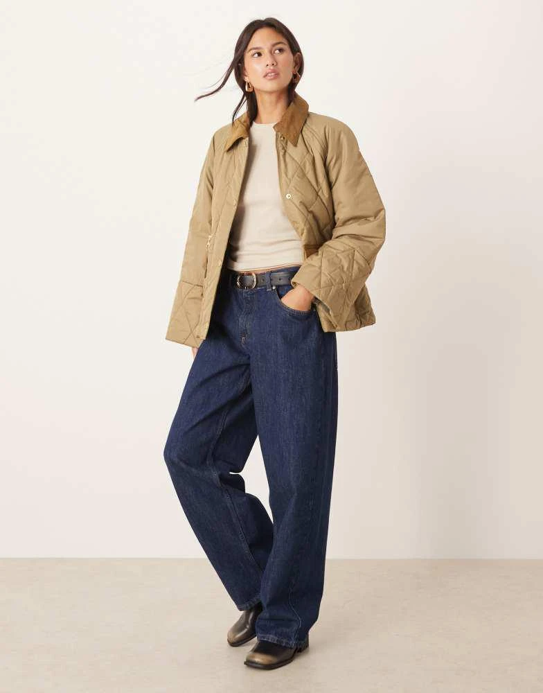 Barbour Barbour Martha quilted jacket in military brown/ancient tartan 2