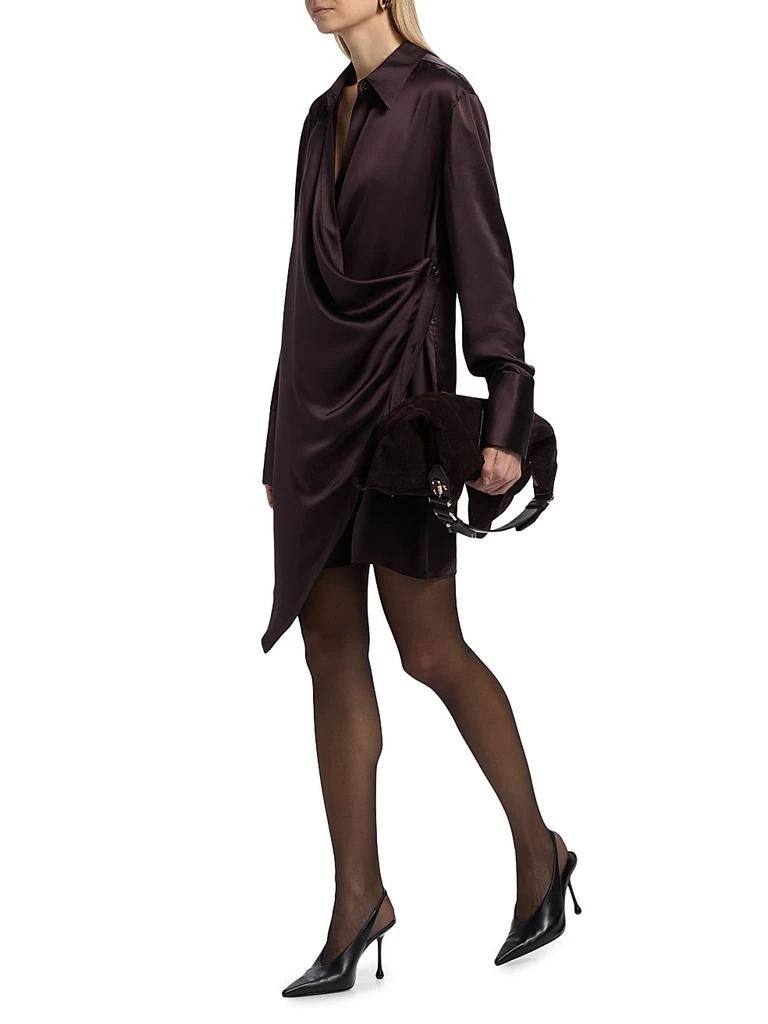 Helmut Lang Relaxed-Fit Silk Mini-Shirtdress - Dresses & Skirts -  BeyondStyle