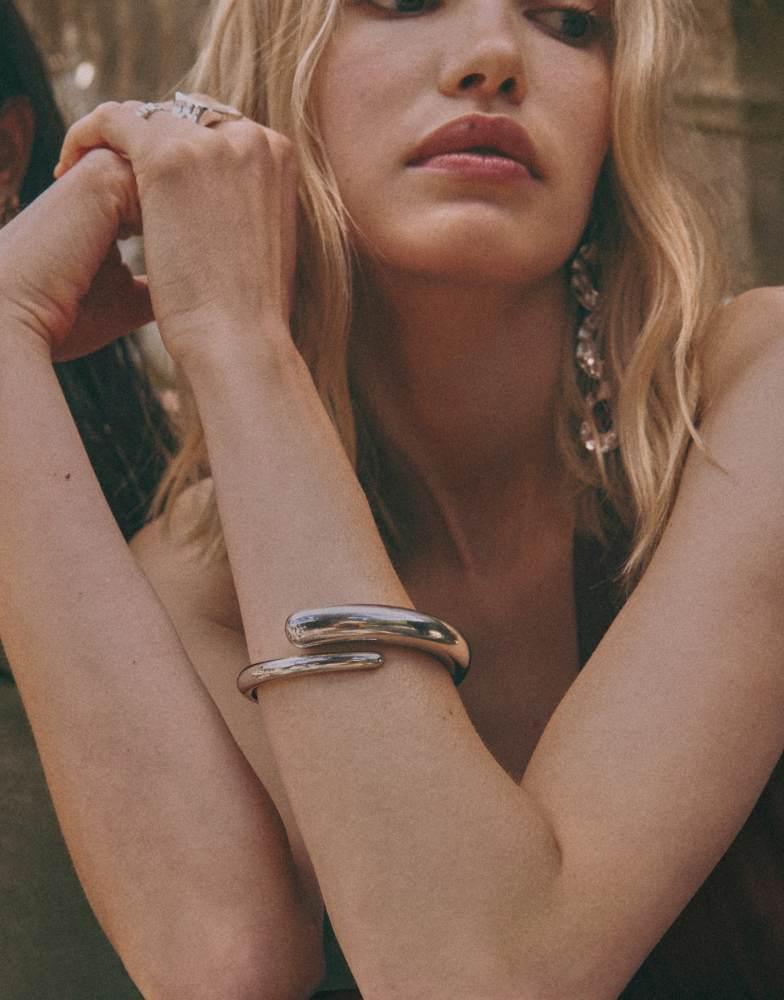 Pull&Bear Pull&Bear cuff bracelet in silver