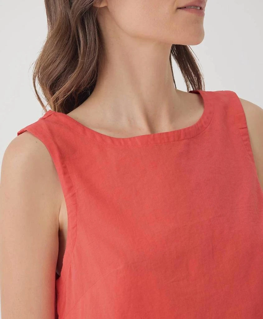 Pact Women's Canopy Linen Blend Tulip Back Tank 5