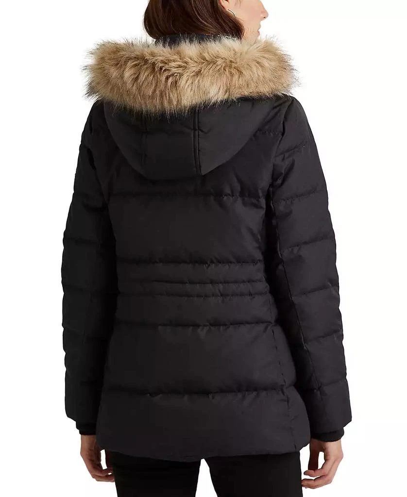 Ralph Lauren Women's Faux-Fur-Trim Hooded Puffer Coat, Created for Macy's 2