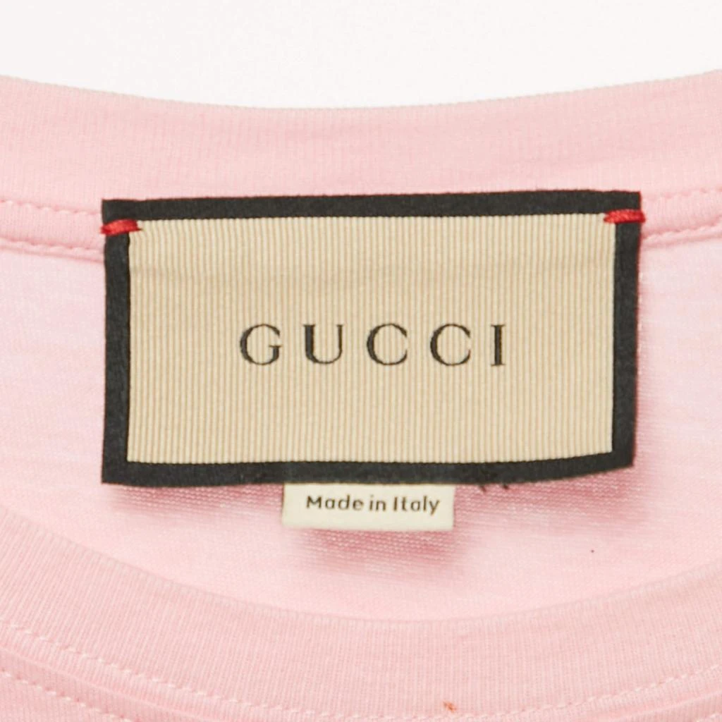 Gucci Gucci Pink Lemon Gucci Print Jersey Crew Neck T-Shirt XS 4