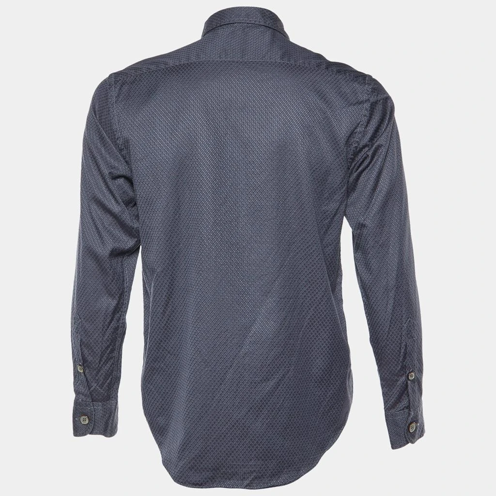 Giorgio Armani Giorgio Armani Grey Patterned Cotton Buttoned Up Shirt M 2
