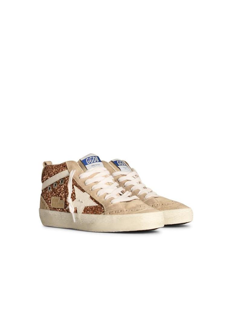 Golden Goose Golden Goose 'Mid Star' Pink Leather Sneakers