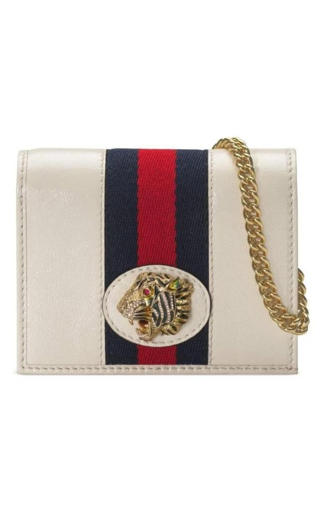 Gucci White Rajah Chain Card Case Wallet 1