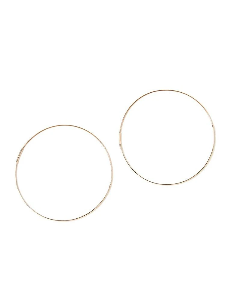 LANA Large Flat Magic 14K Rose Gold Hoop Earrings/2.5" 2