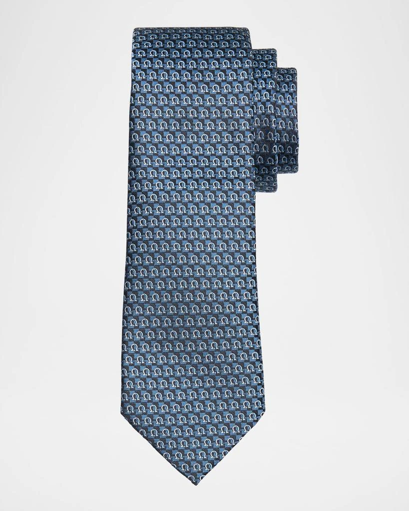 Salvatore Ferragamo Men's Gancini Printed Silk Tie 1