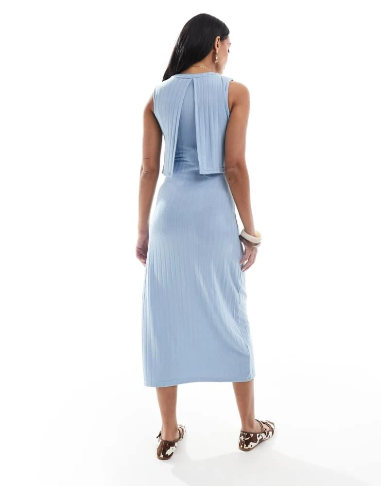 knee length dresses for ladies Ribbed Knit Maxi Dress main image 0