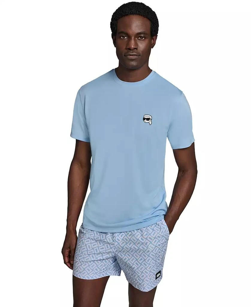 Karl Lagerfeld Paris Men
s Short-Sleeve Karl Doll Head Rashguard