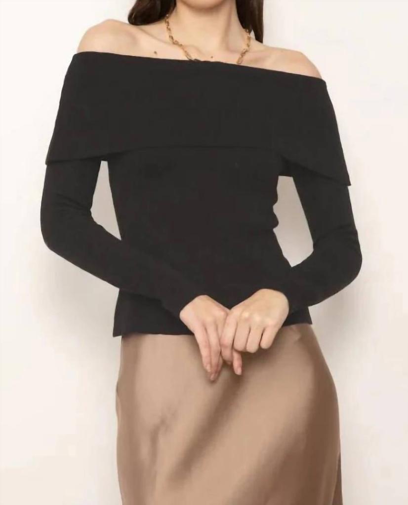 Central Park West Central Park West - Nova Off Shoulder Sweater