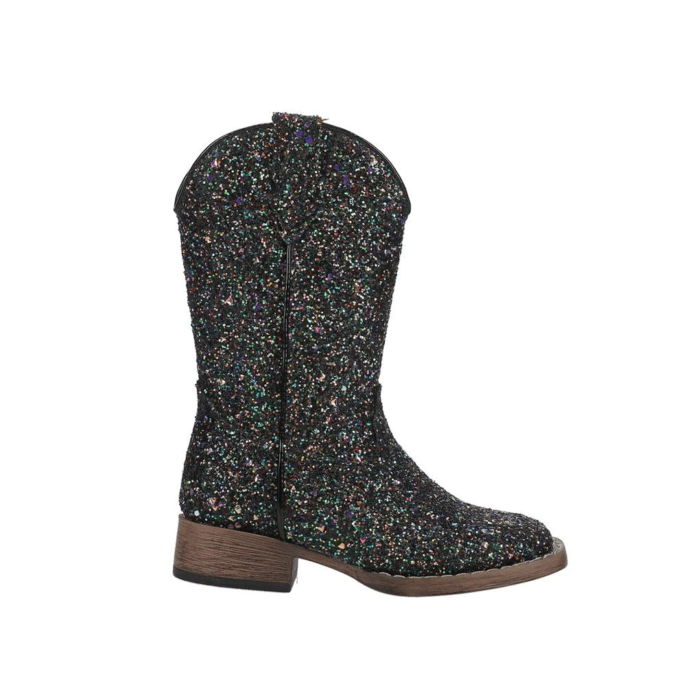 Roper Glitter Galore Square Toe Cowboy Boots (Little Kid-Big Kid)