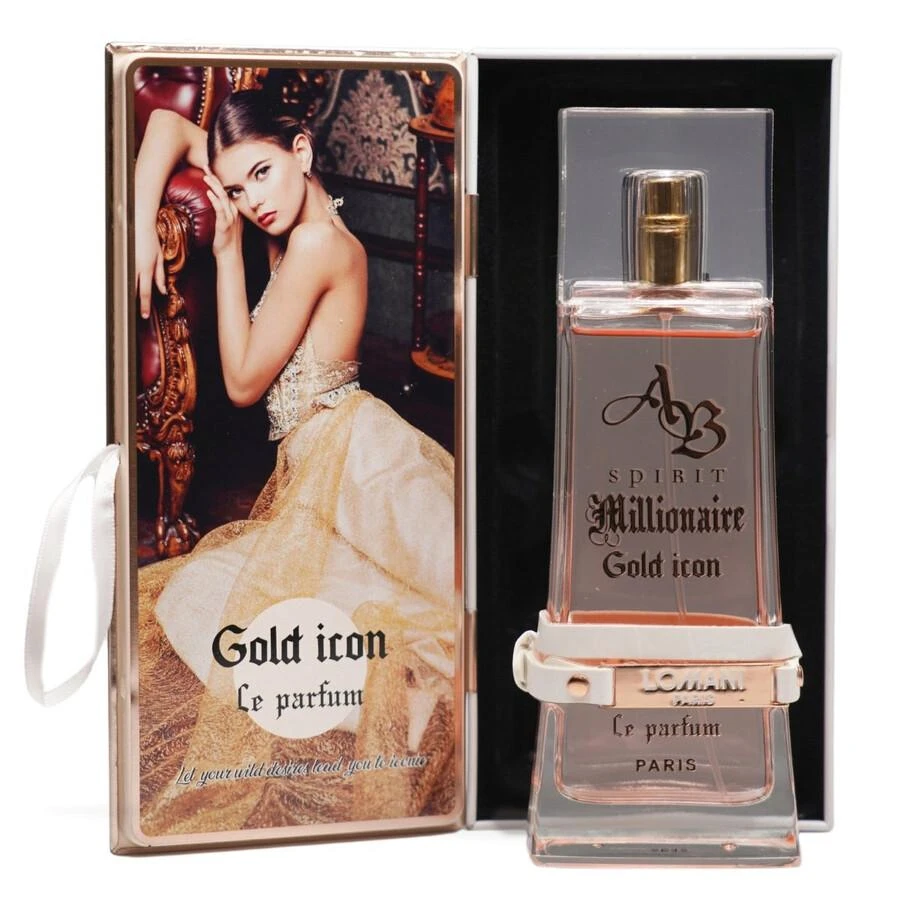 LOMANI Ladies AB Spirit Millionaire Gold Icon EDP 3.4 oz Fragrances 3610400037246 3