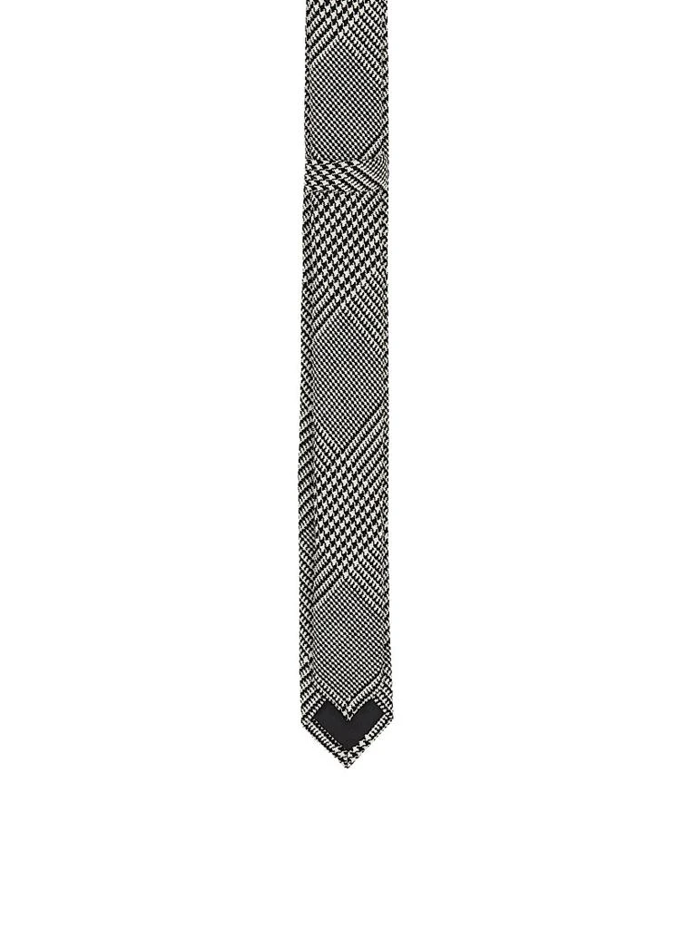 Balmain Cravite Houndstooth Wool-Blend Fine Tie 4