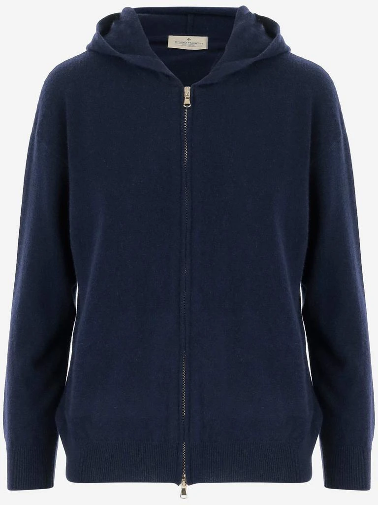 BRUNO MANETTI Bruno Manetti Hooded Zip Sweater 1