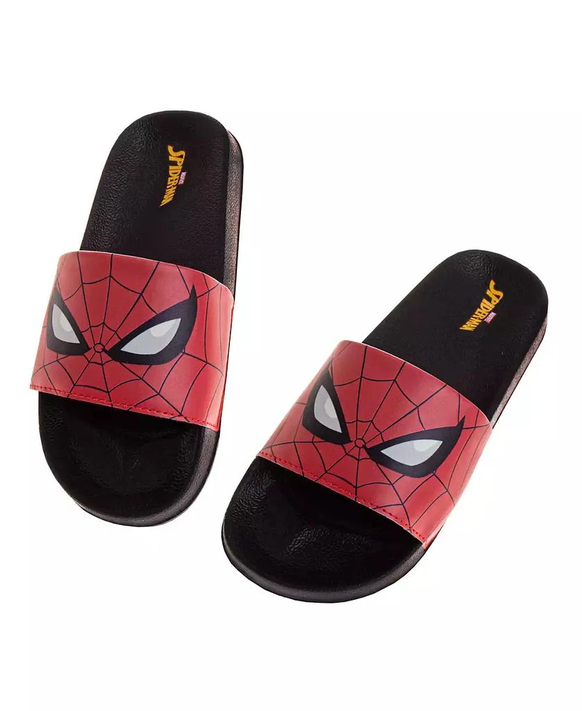 Spider-Man Little and Big Boys Slip On Flat Slides 5