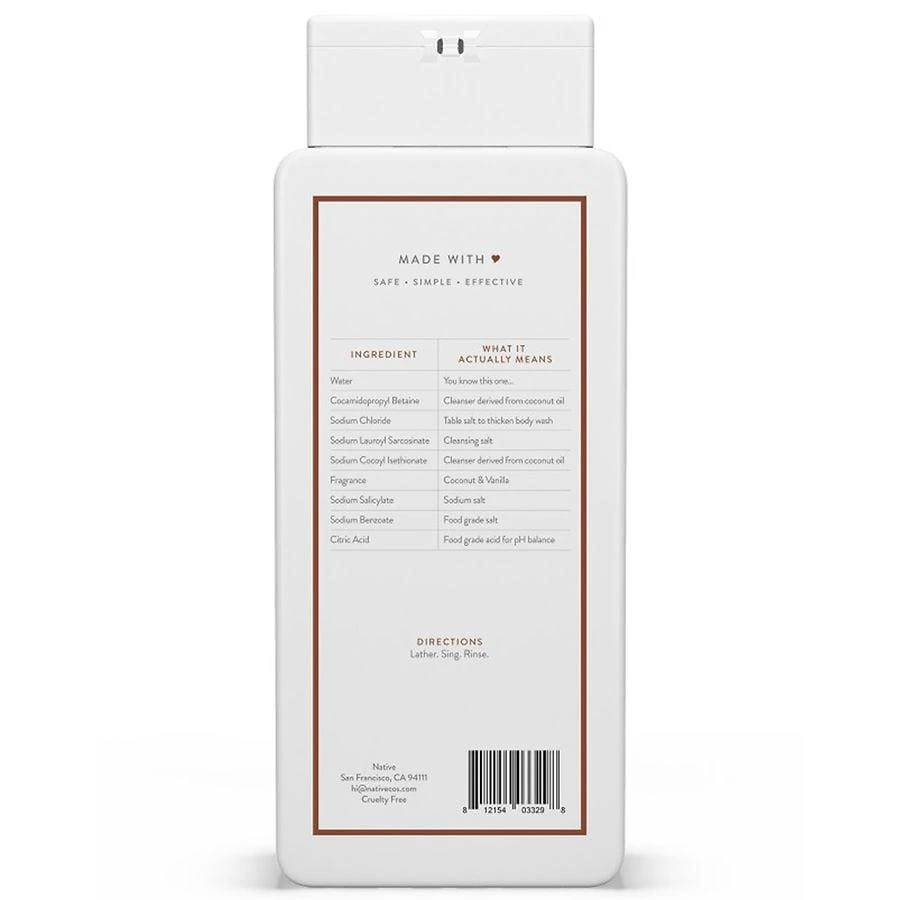 Native Body Wash Coconut and Vanilla 2