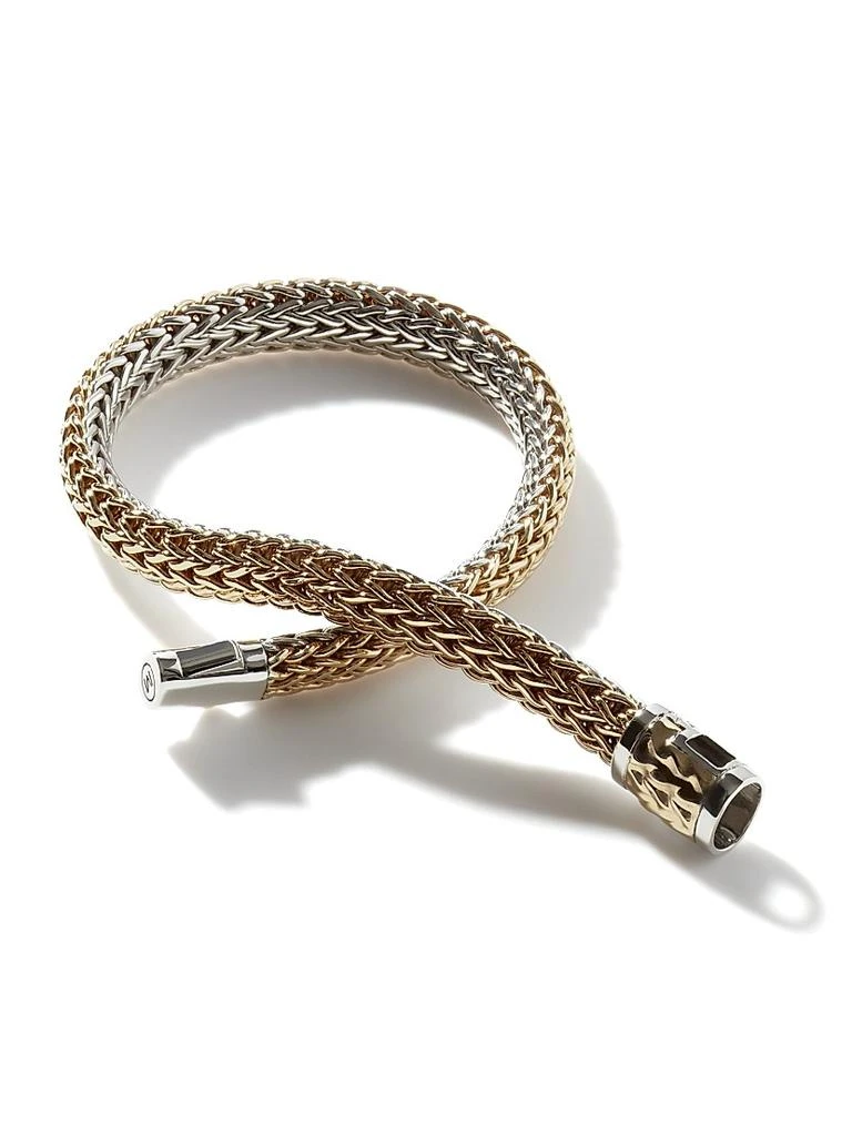 John Hardy Classic Chain 18K Gold & Sterling Silver Reversible Bracelet 6