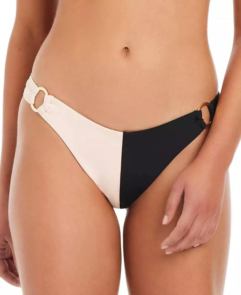 Red Carter Women's Two-Tone O-Ring Bikini Bottom 3