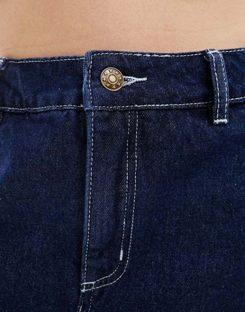 Lioness Lioness lowrise denim mini skirt co-ord in indigo wash 5