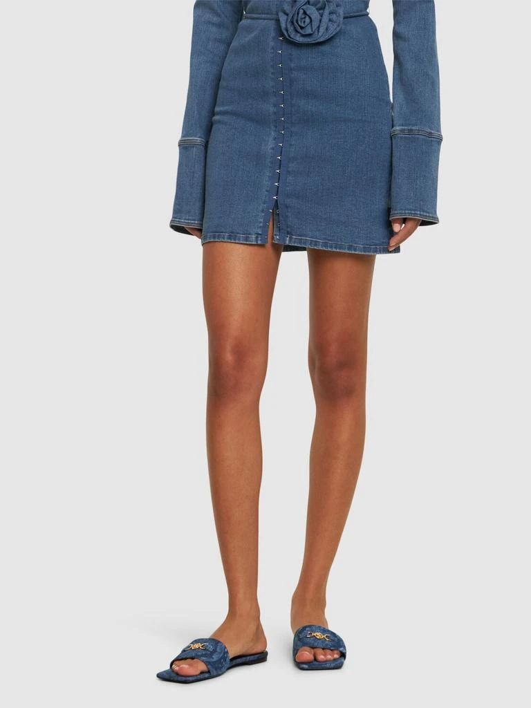 Versace Denim Mule Flats 1