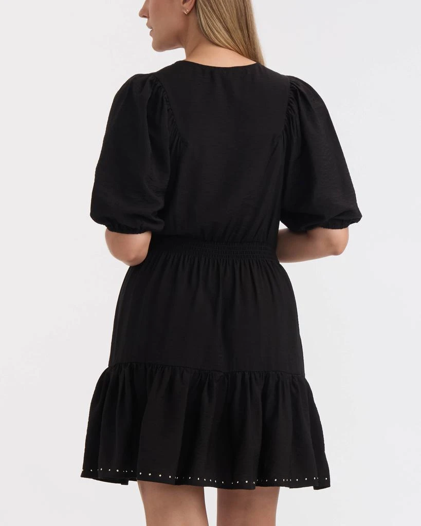 white christmas dresses Tie Waist V-Neck Dress Black / S