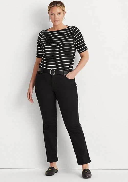 Ralph Lauren Ralph Lauren Plus Size Striped Boat Neck Top 4