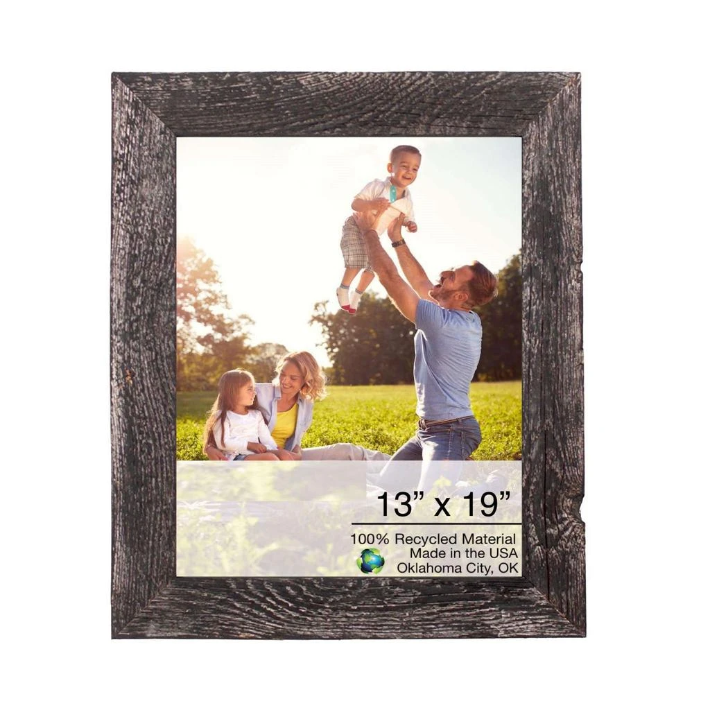 Homezia 13X19 Rustic Smoky Black Picture Frame With Plexiglass Holder 1